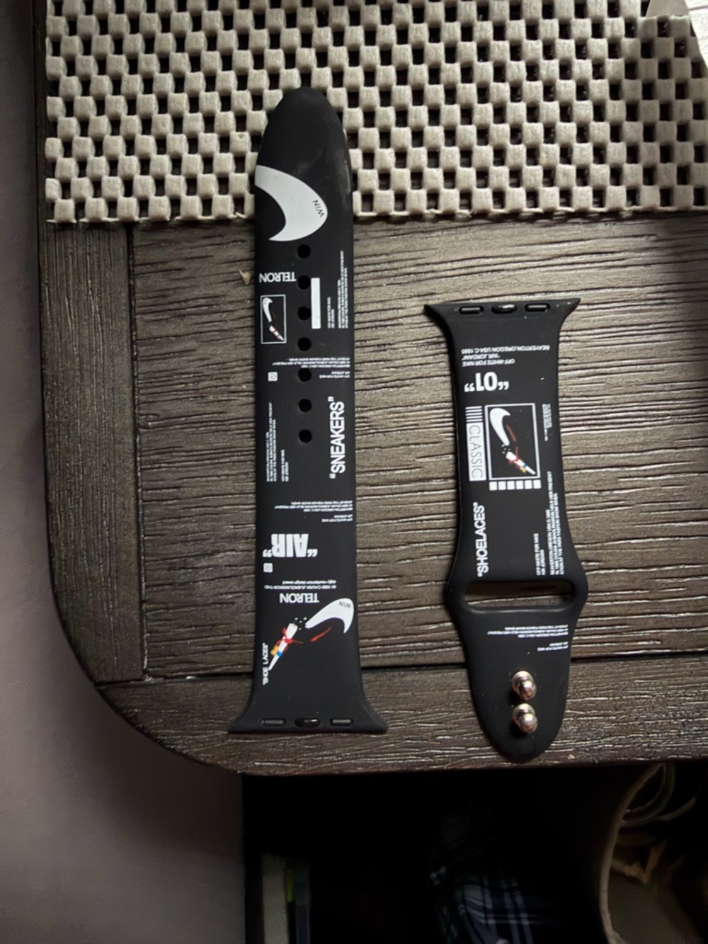 Nike Black Graphic Silicone Apple Watch Band